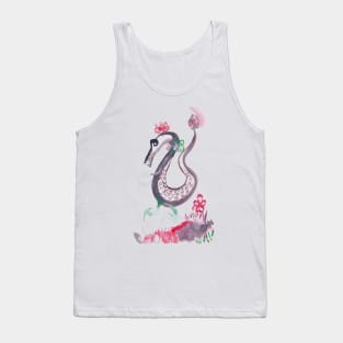 Grandma Dragon with Flowers Tank Top